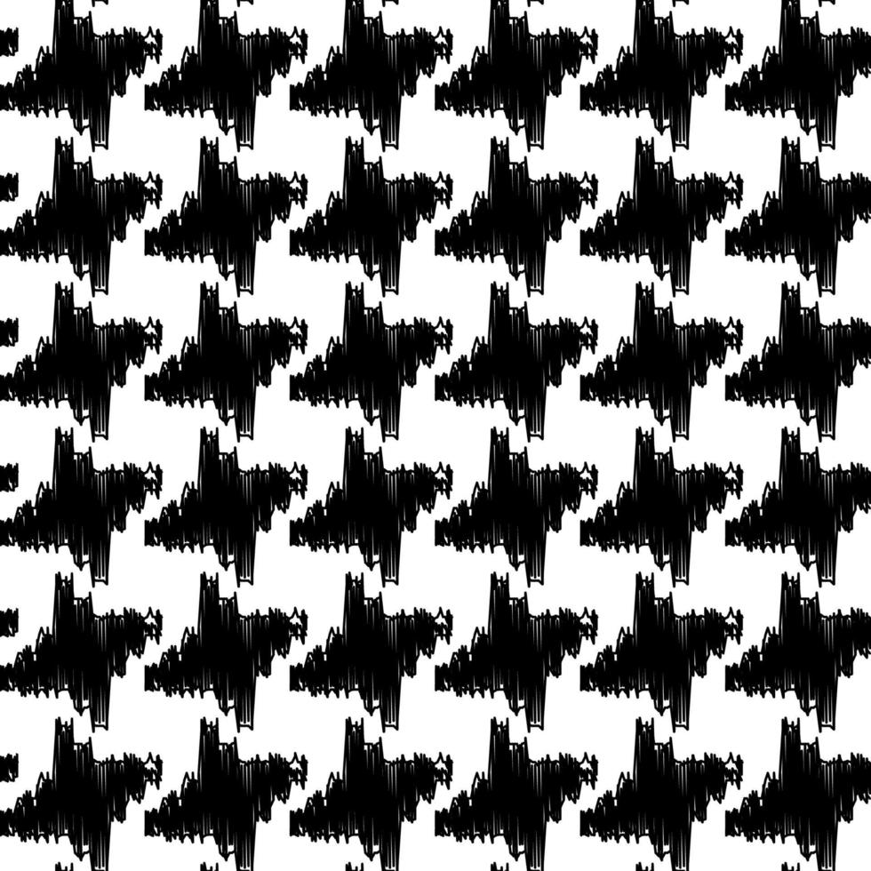 patrón de moda sin costuras. perro toth textura en blanco y negro. estampado de tartán vector