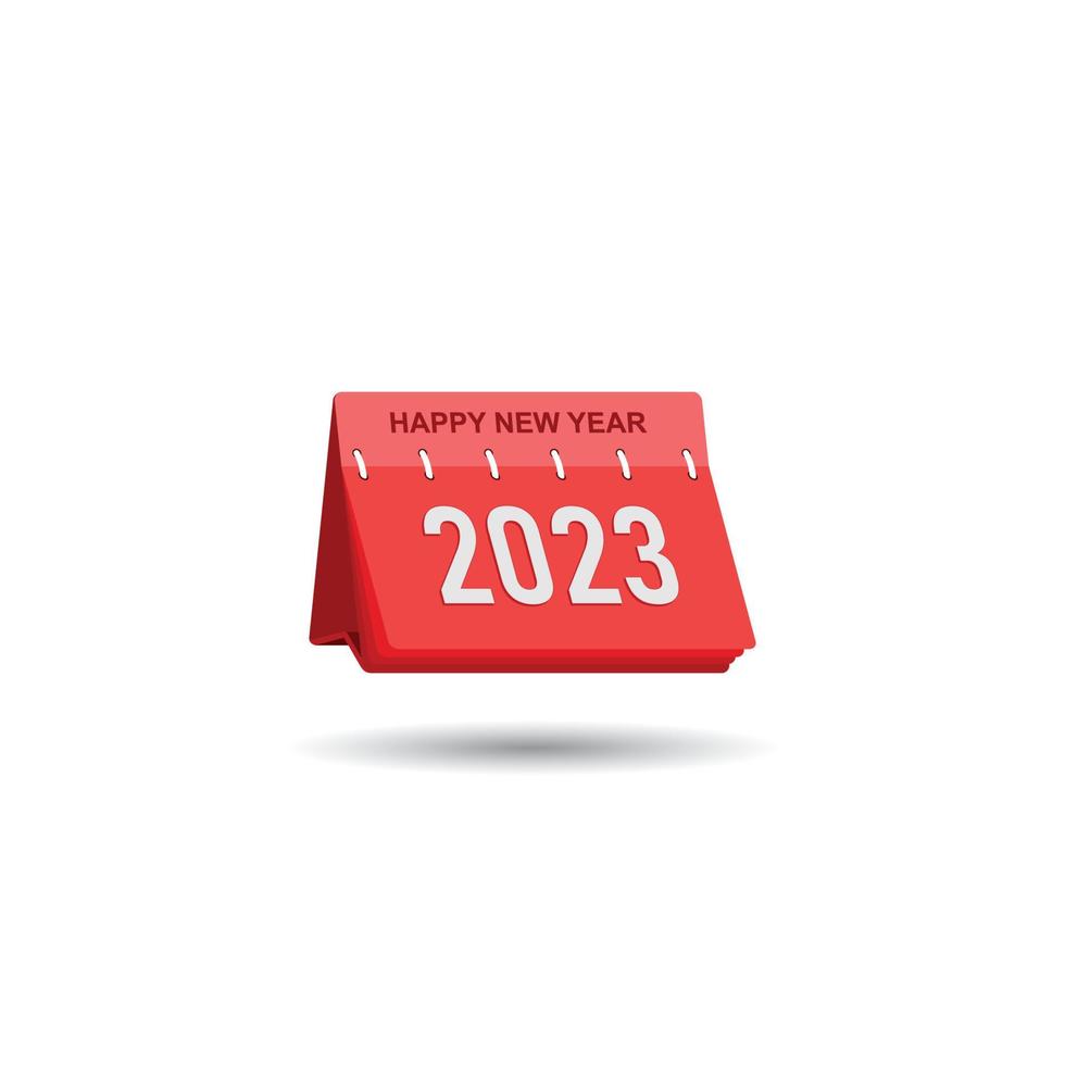diseño de vector de calendario. icono de calendario. feliz año nuevo 2023. Ilustración de diseño de vector de portada de calendario 2023. calendario 2023. 2023 texto. icono de calendario signo simple. símbolo del calendario.