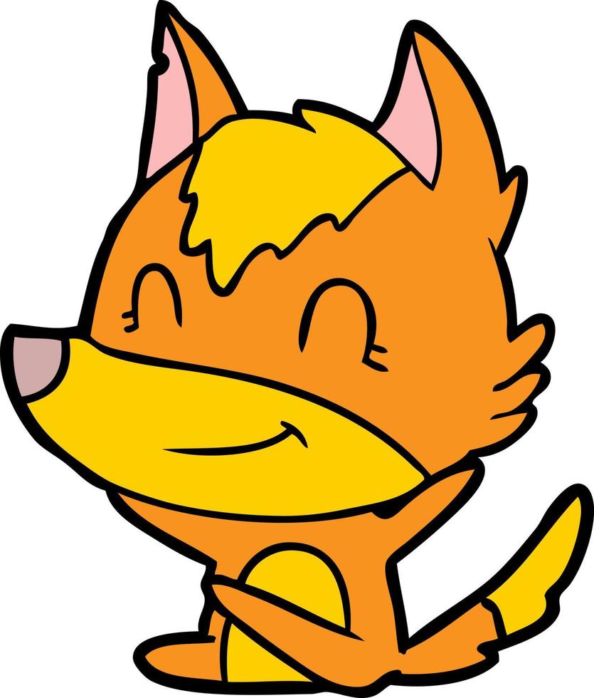 fox cartoon character vector