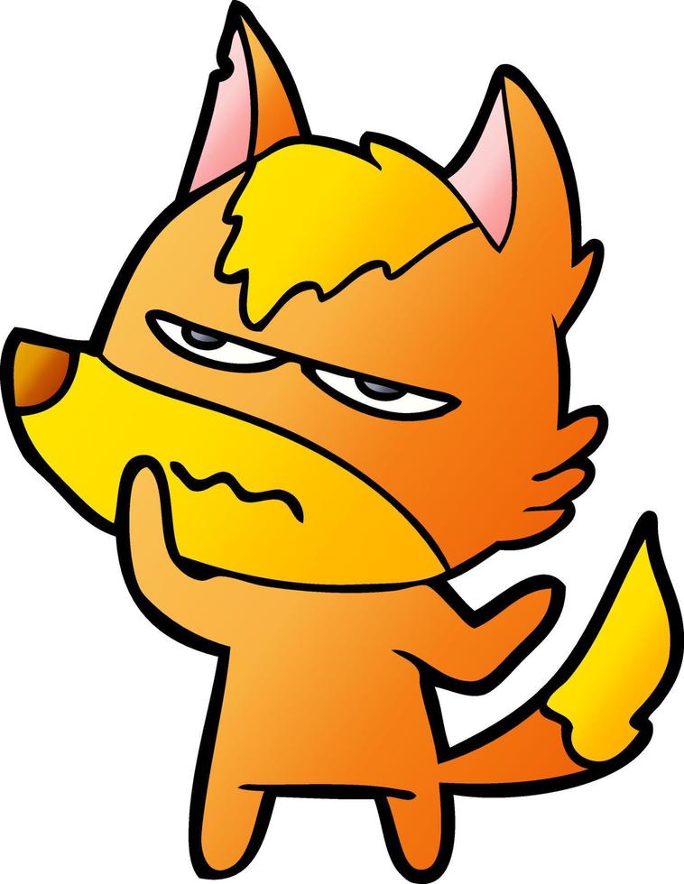 fox cartoon character vector