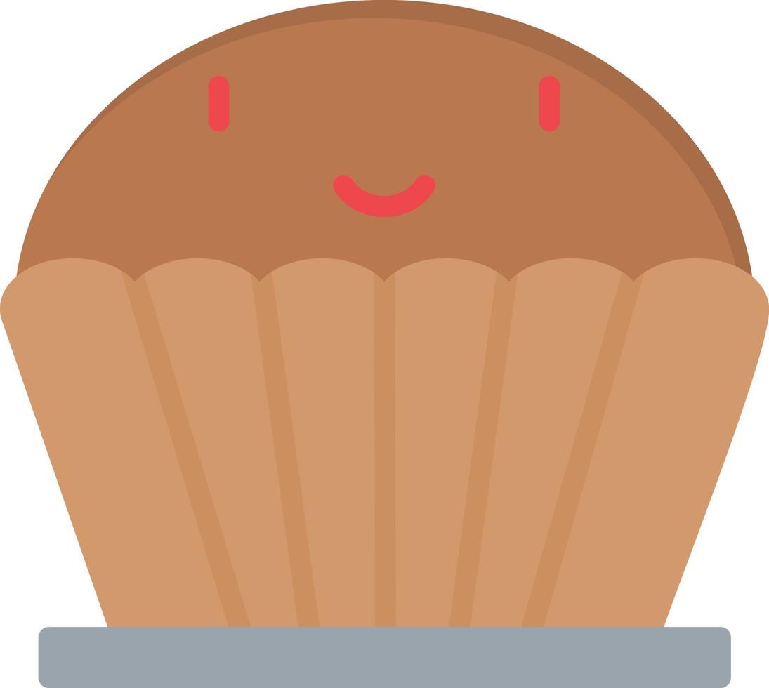 icono plano muffin vector