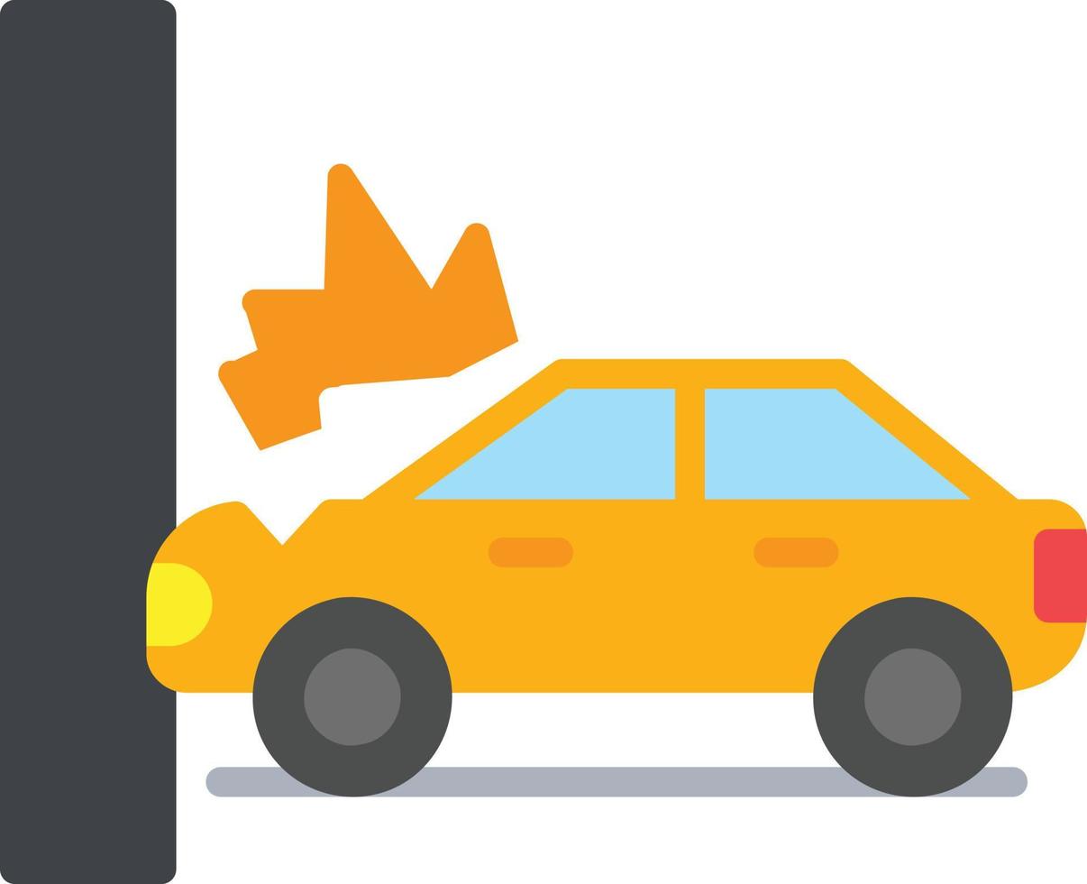 Accident Car Flat Icon vector