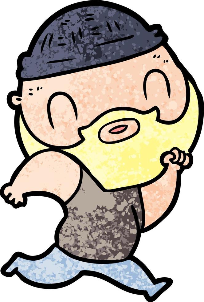 cartoon bearded man vector