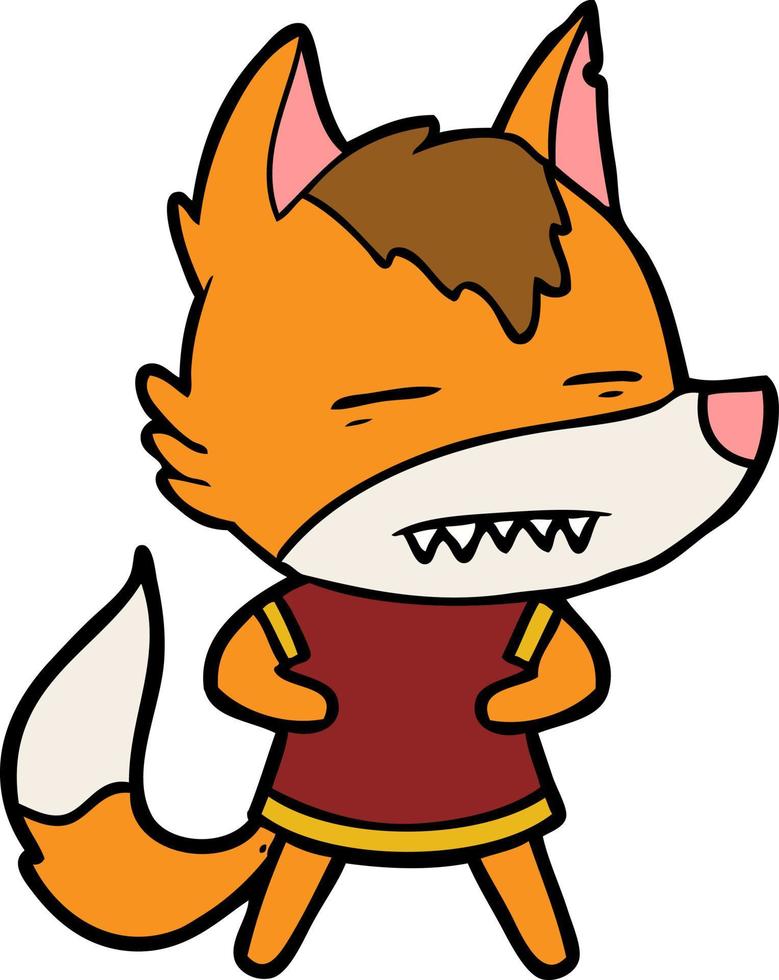 fox cartoon character vector