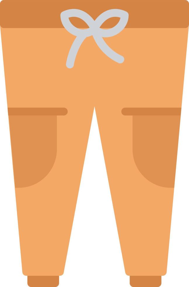 pantalones, plano, icono vector