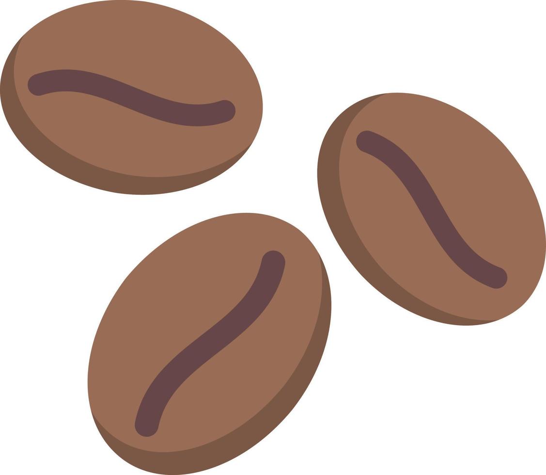 icono plano de grano de café vector