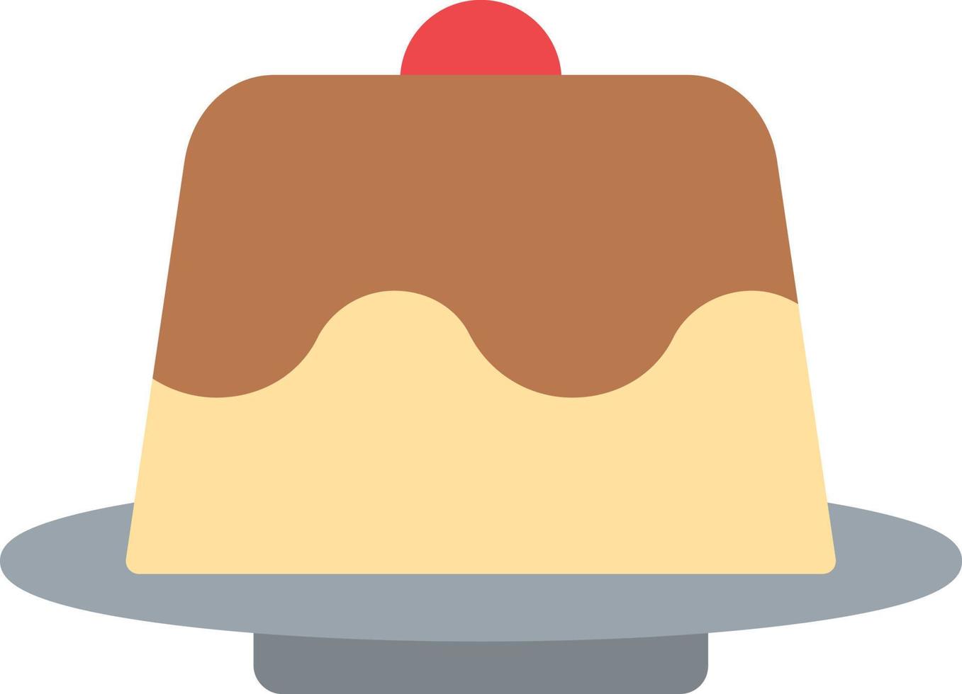 icono plano de pastel de lava vector