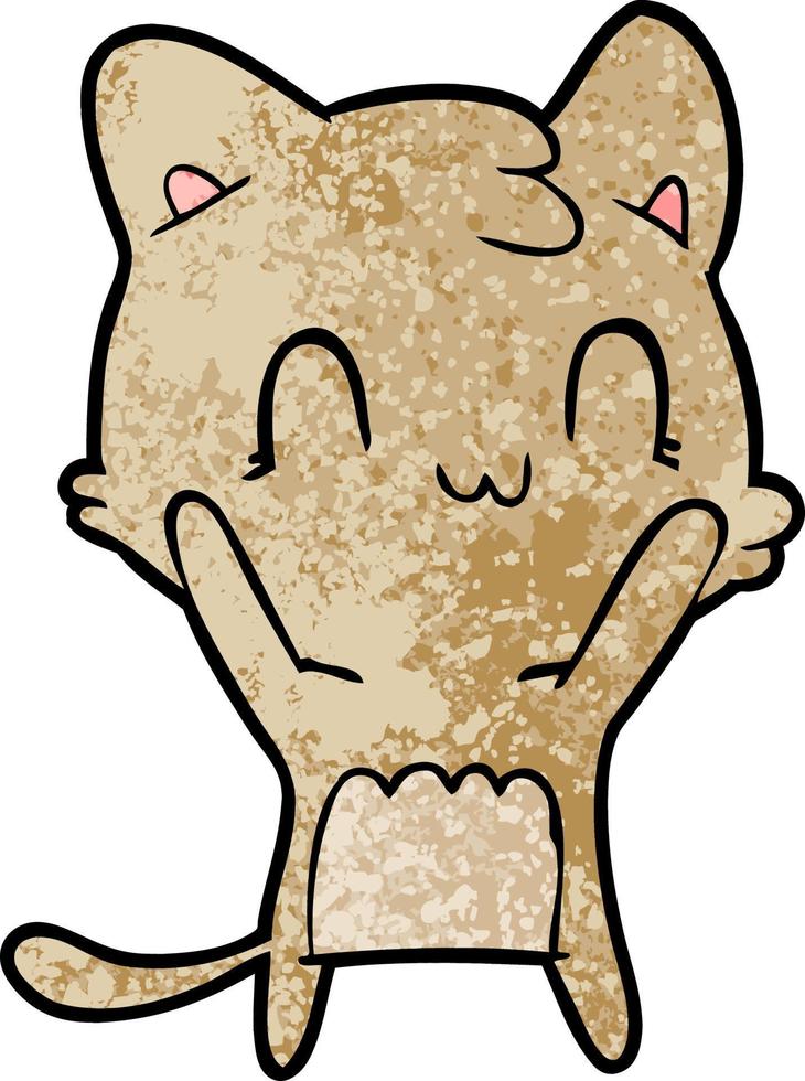 gato feliz de dibujos animados vector