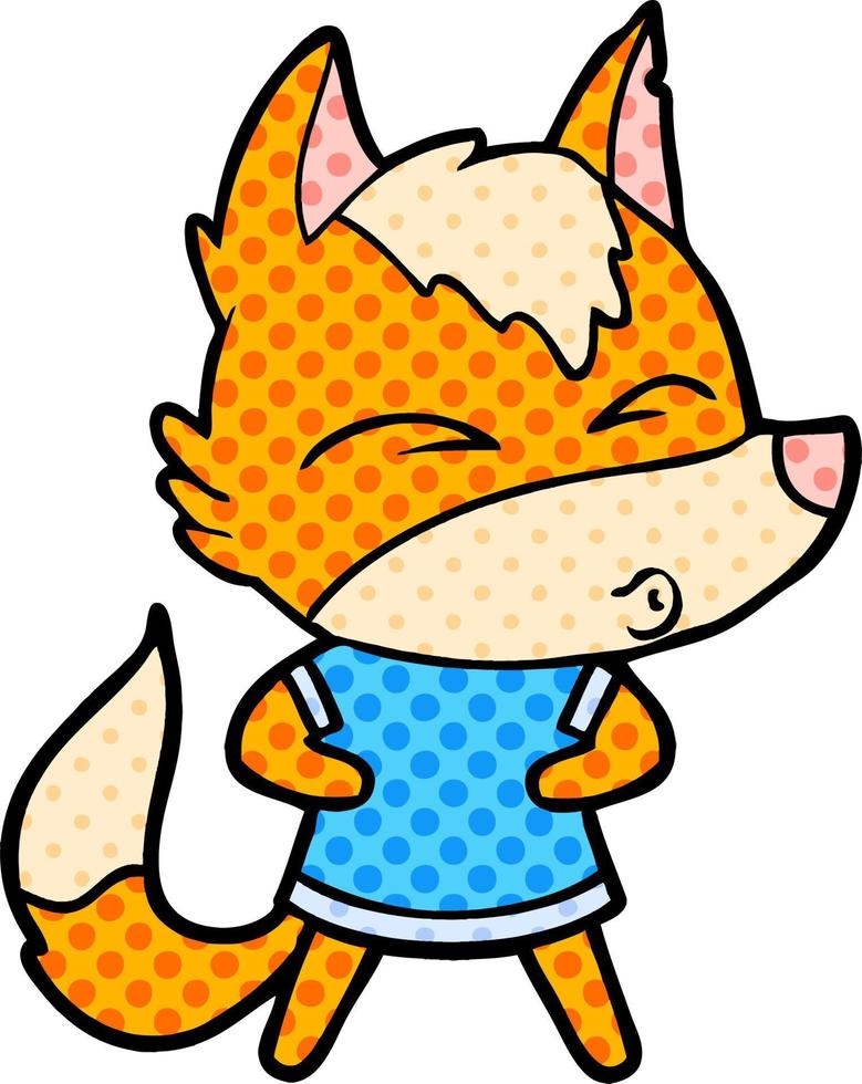 fox cartoon character vector