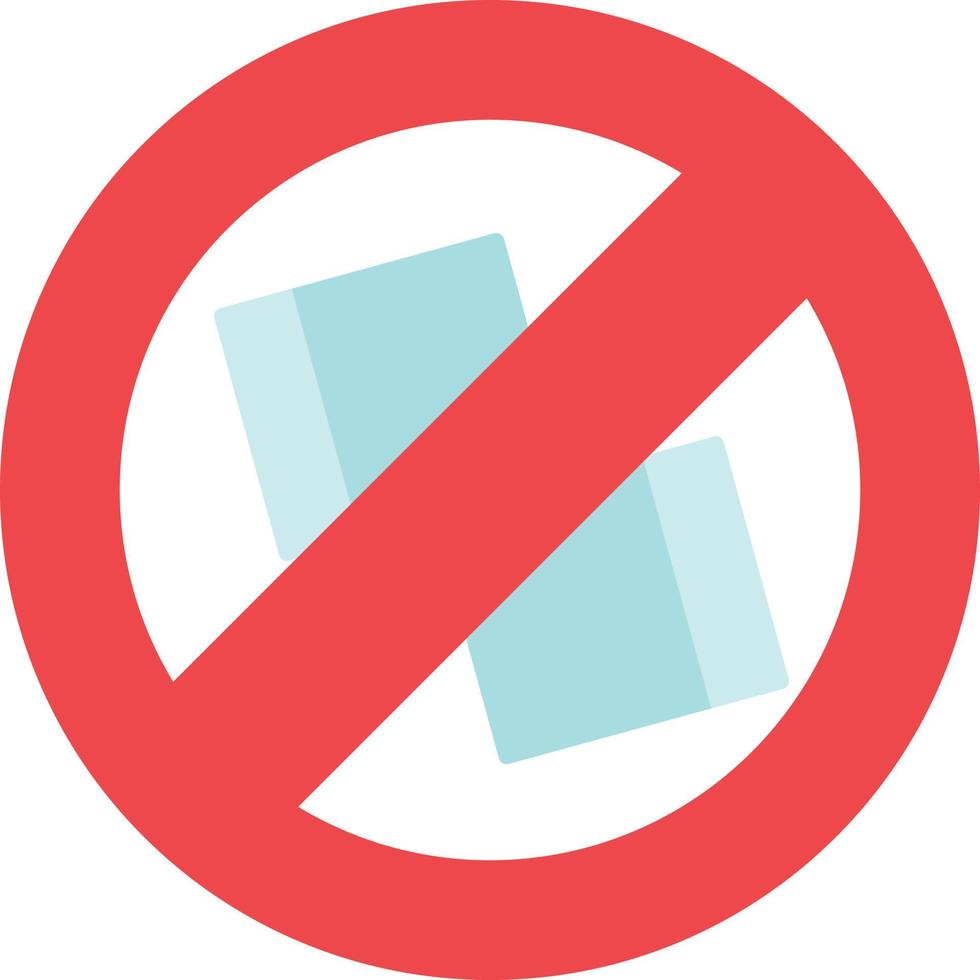 No Sugar Flat Icon vector