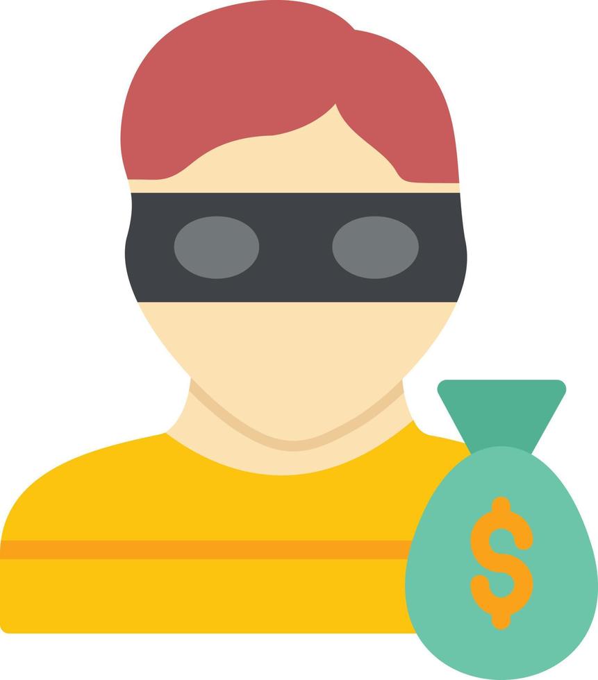 Robbery Flat Icon vector