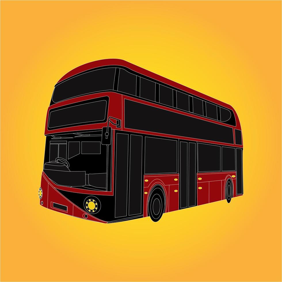 DOUBLE DECKER BUS RED COLOUR vector