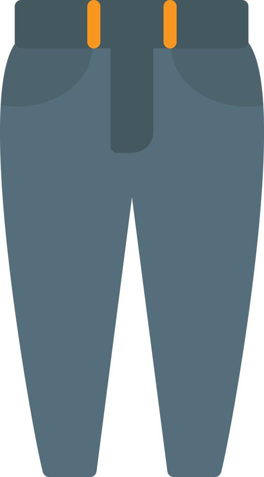 jeans, plano, icono vector