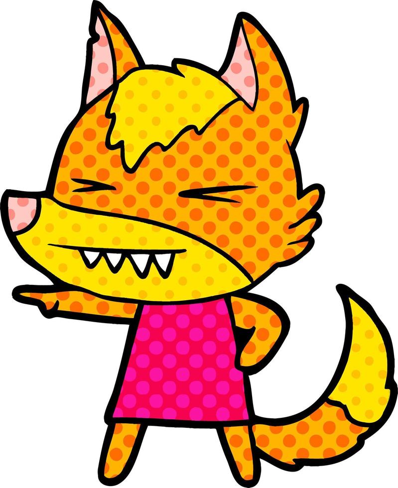 fox cartoon character vector