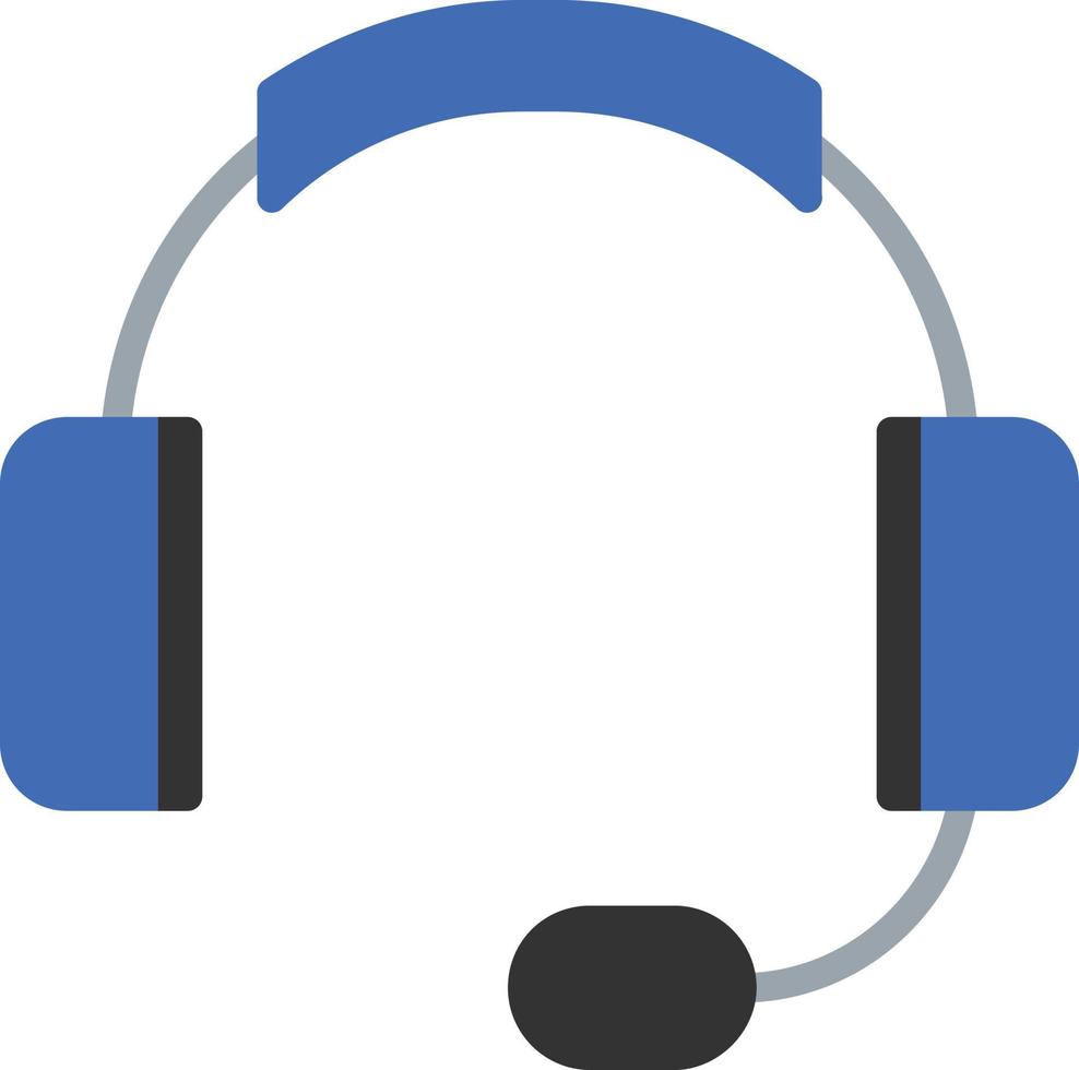 icono plano de auriculares vector