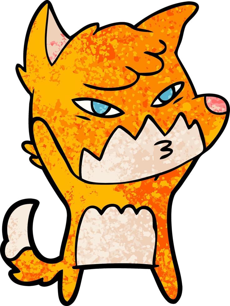 clever cartoon fox vector