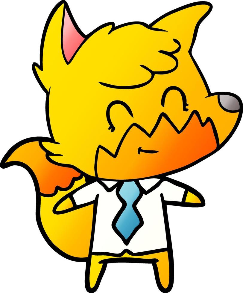 fox cartoon character vector