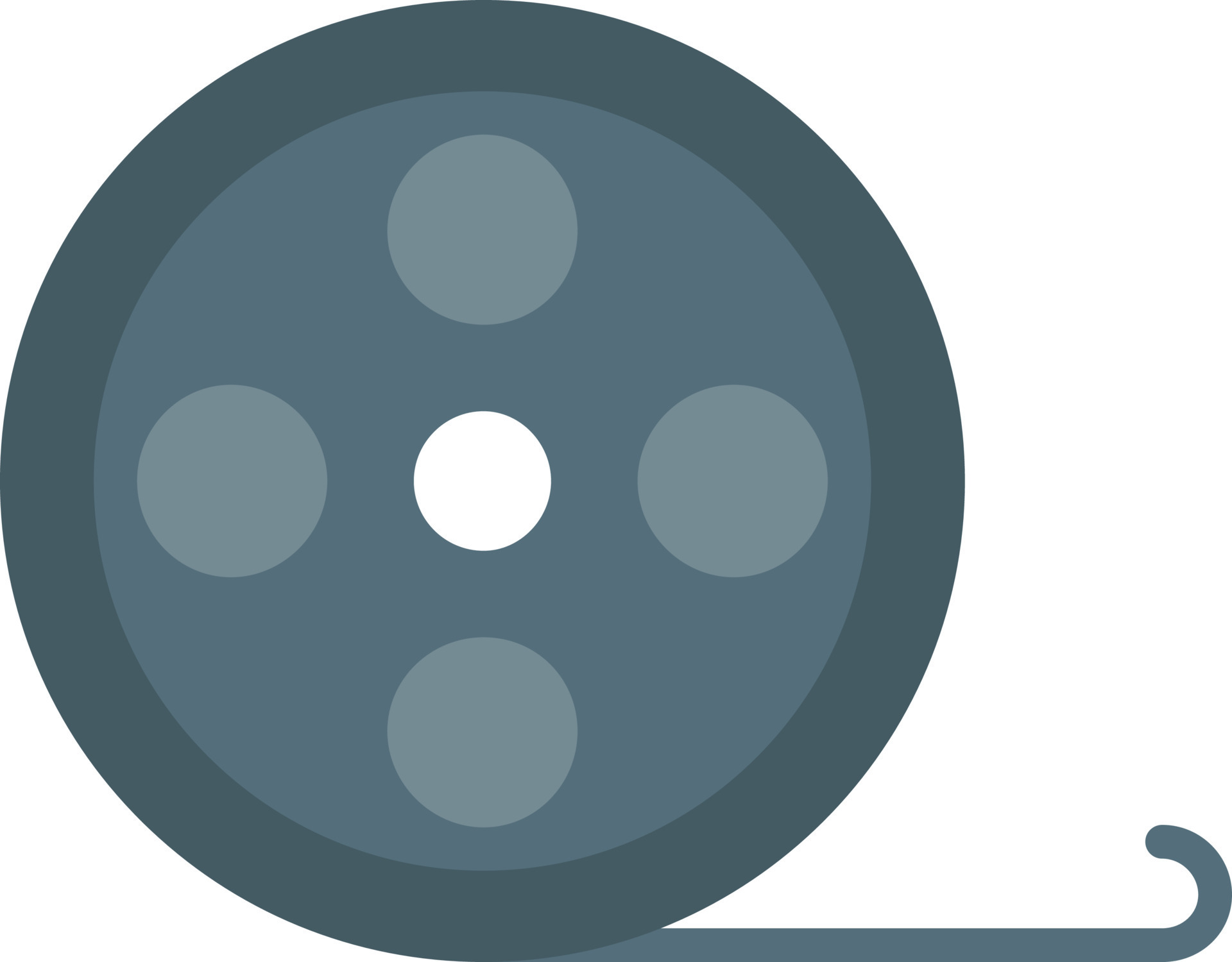 Film Reel Flat Icon 12394753 Vector Art at Vecteezy