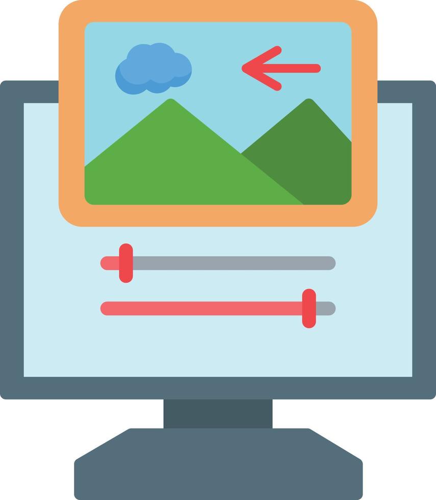 Photo Editing Flat Icon vector