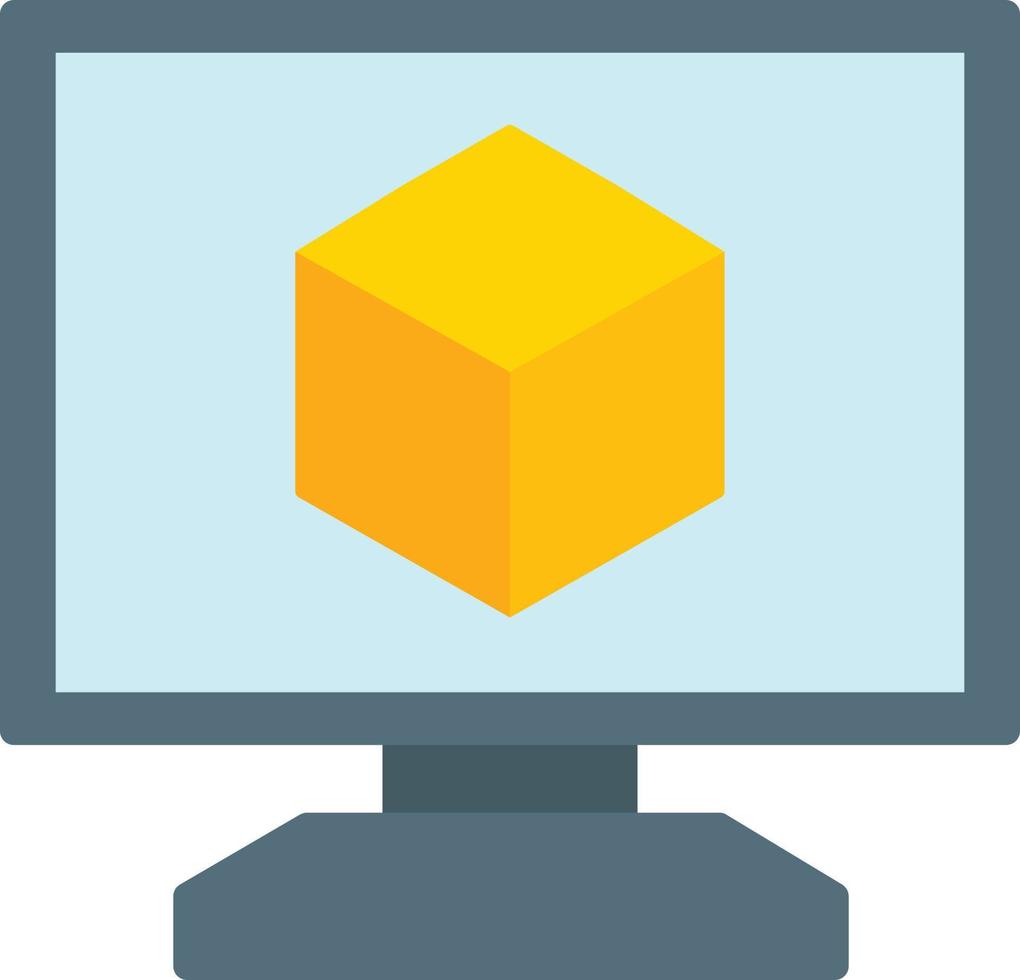 3d Flat Icon vector