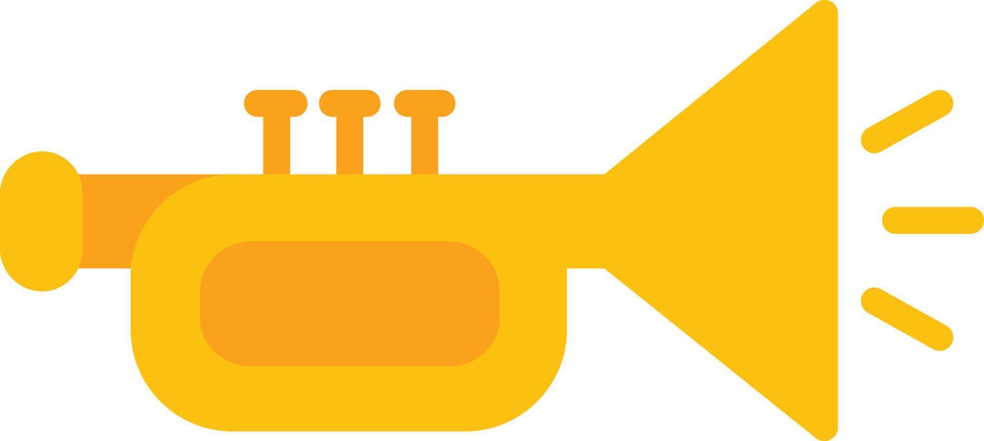 icono plano de trompeta vector