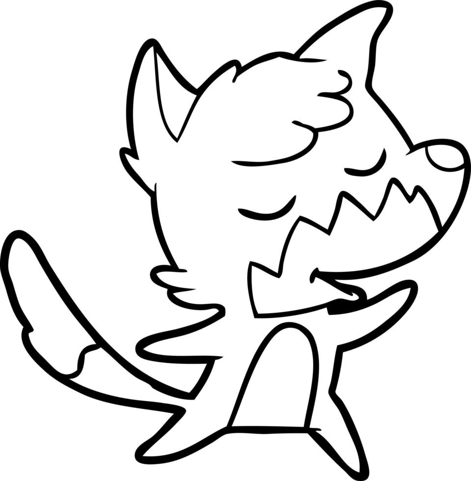 friendly cartoon fox vector