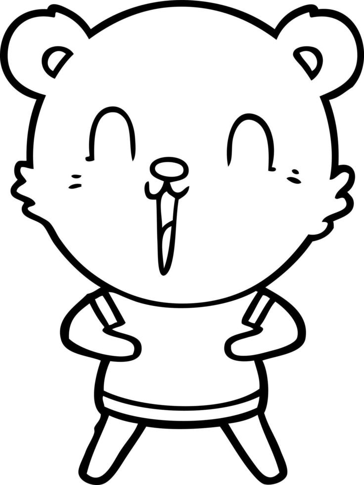 happy cartoon bear vector