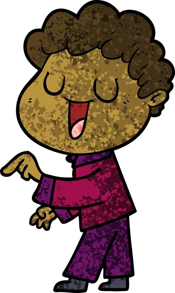 laughing cartoon man vector