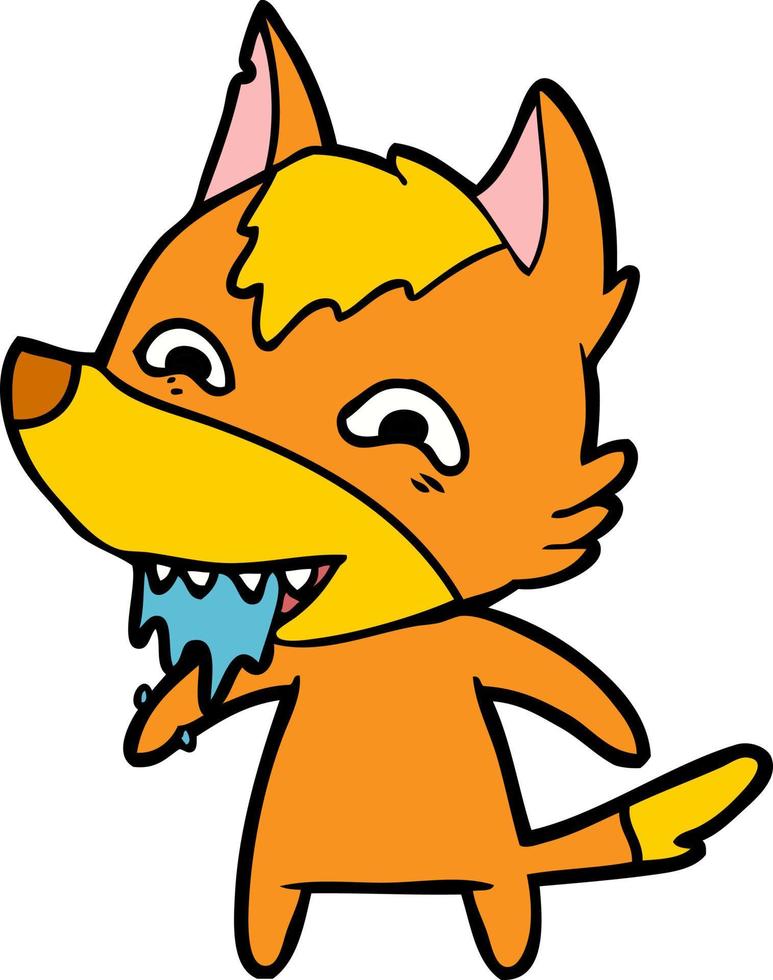 fox cartoon character vector