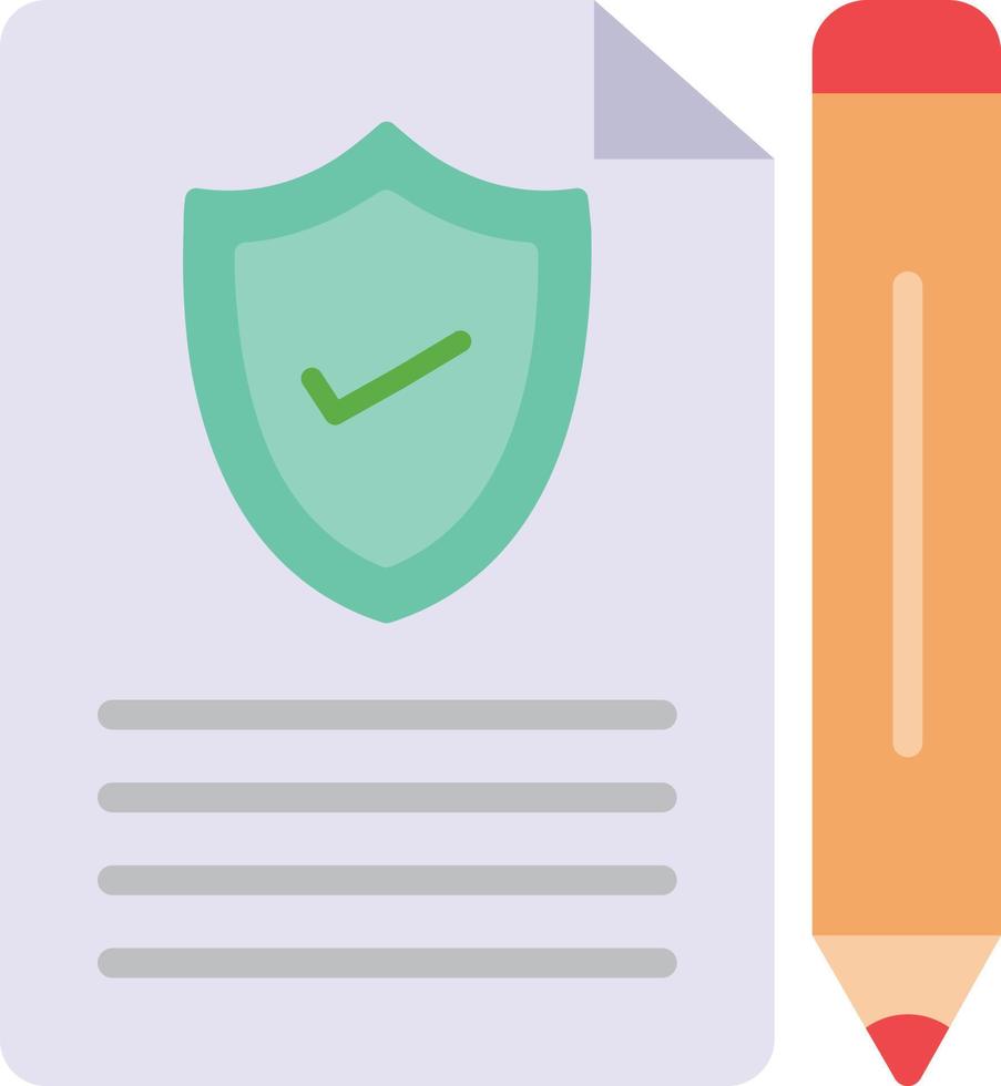 Insurance Policy Flat Icon vector