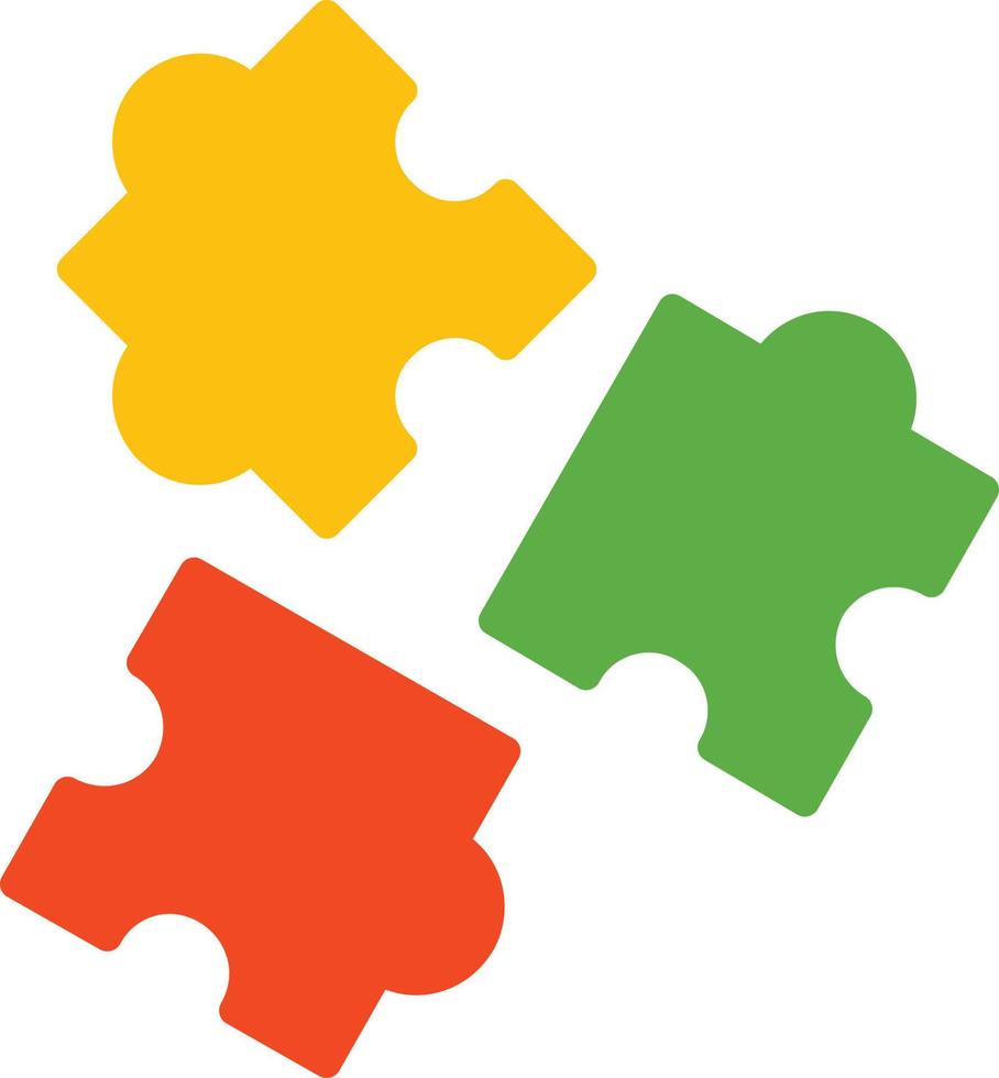 Puzzle Flat Icon vector