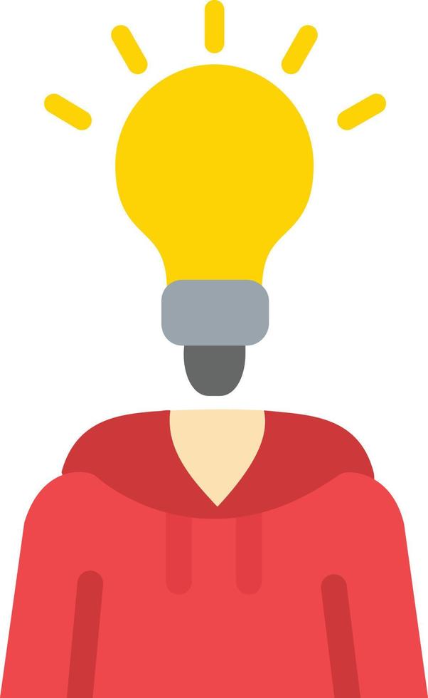 Think Outside Flat Icon vector