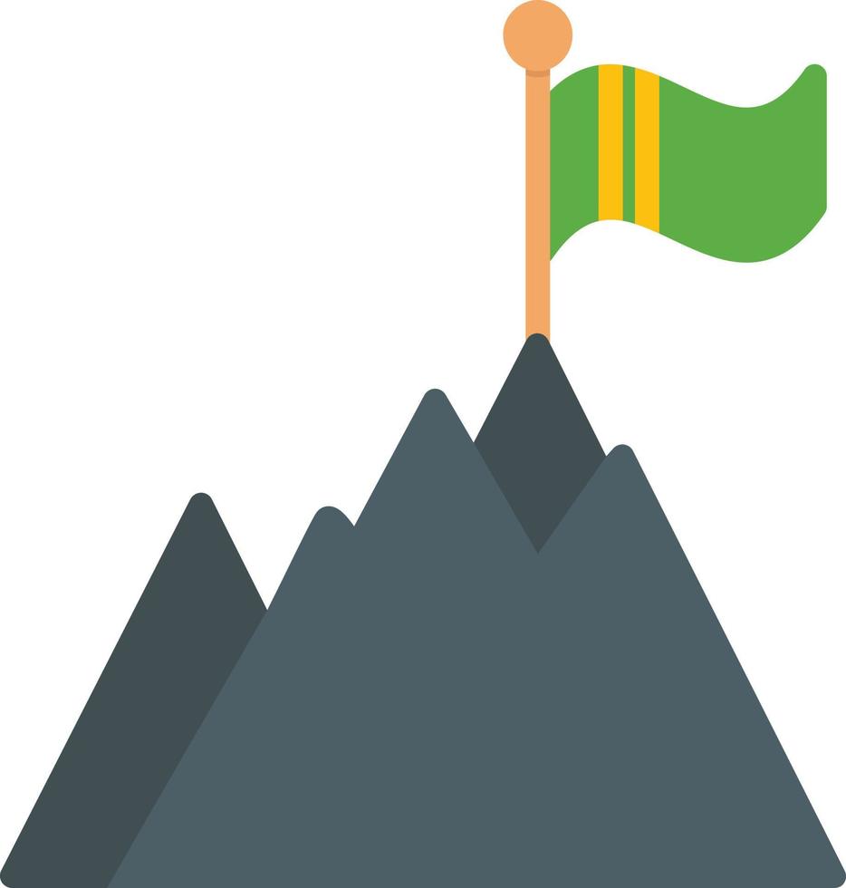 icono de montaña plana vector