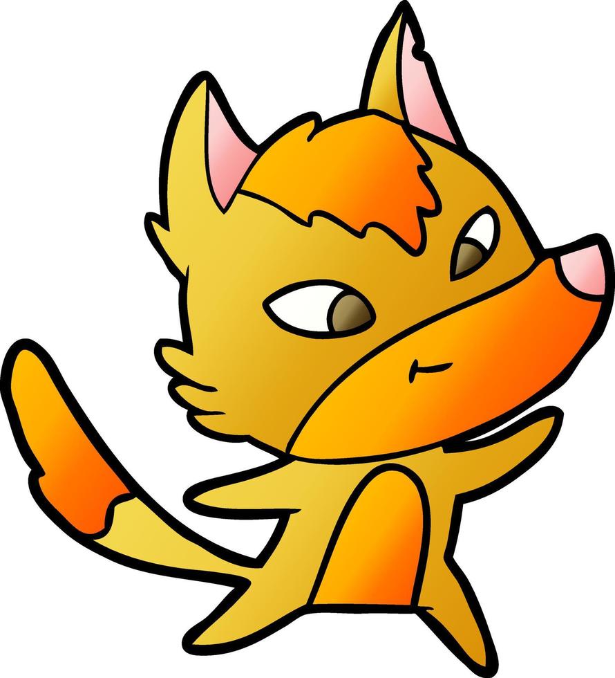 fox cartoon character vector