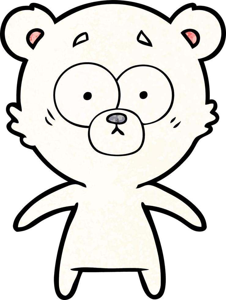 worried polar bear cartoon vector