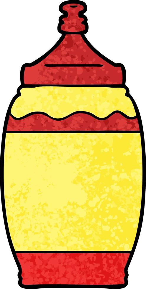 botella de salsa de tomate de dibujos animados vector