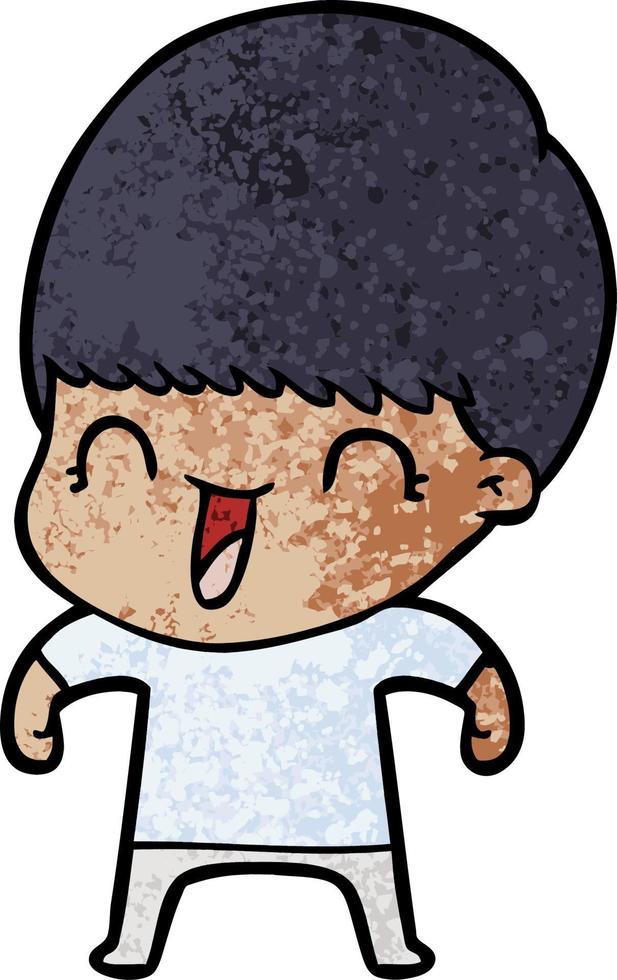 niño feliz de dibujos animados vector