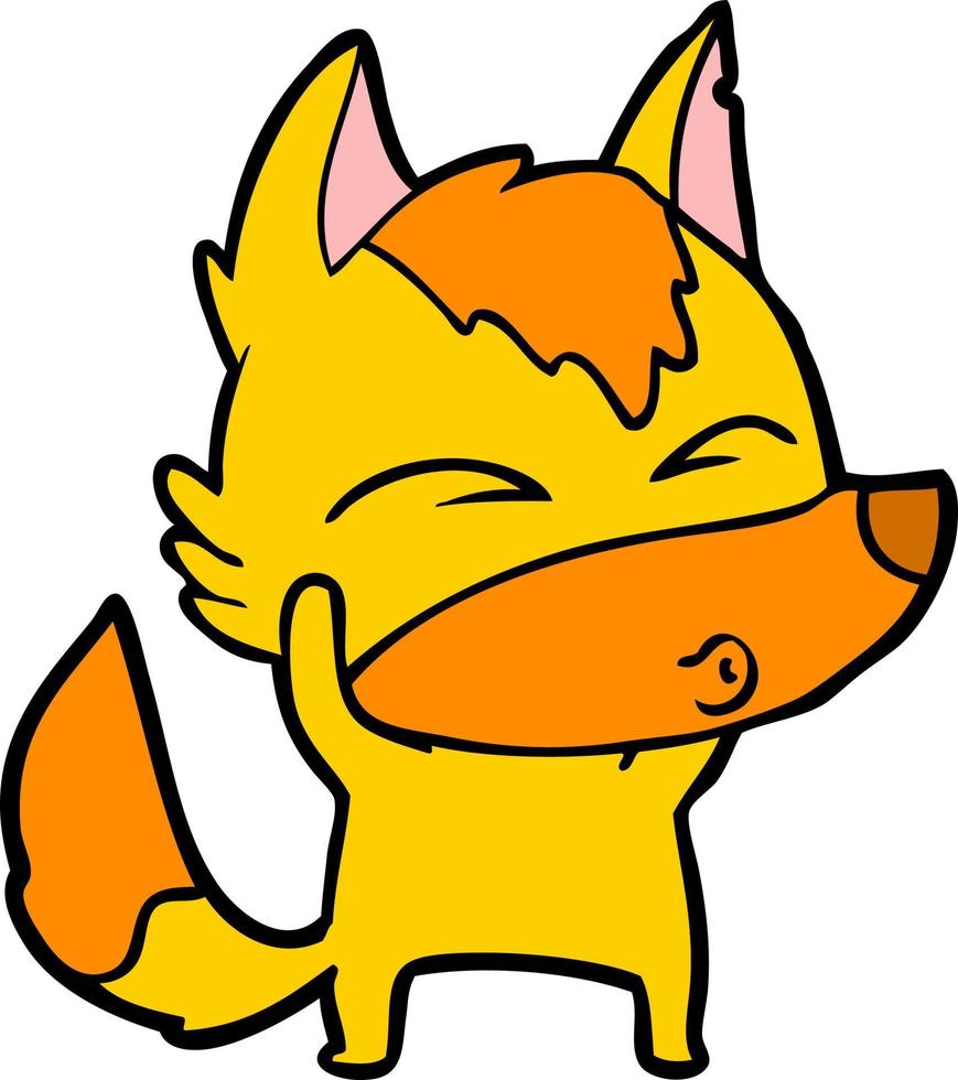 fox cartoon character vector