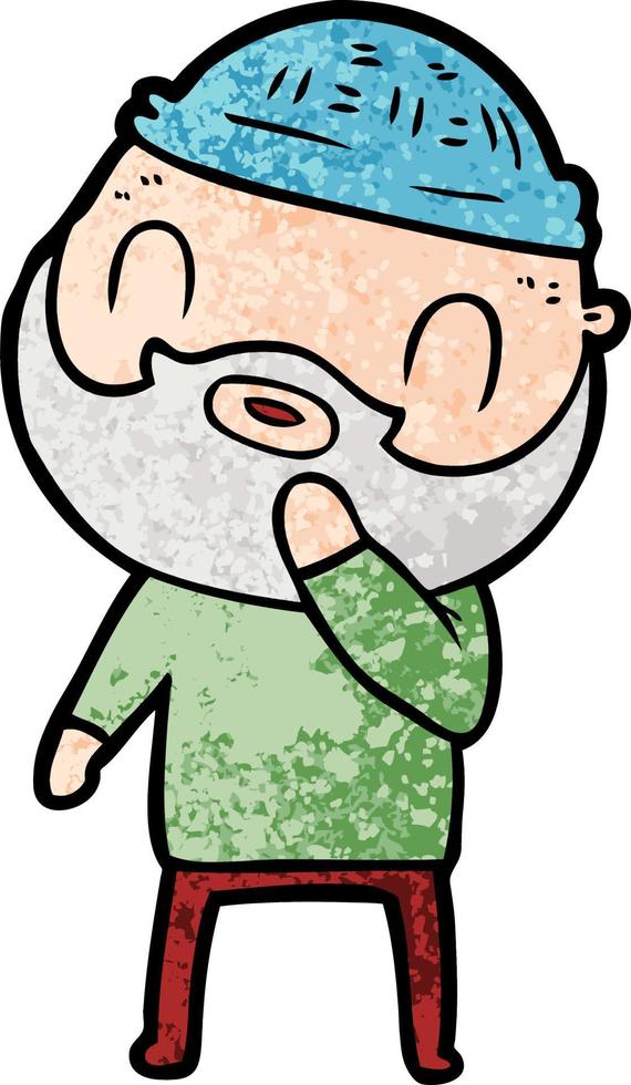 cartoon bearded man vector