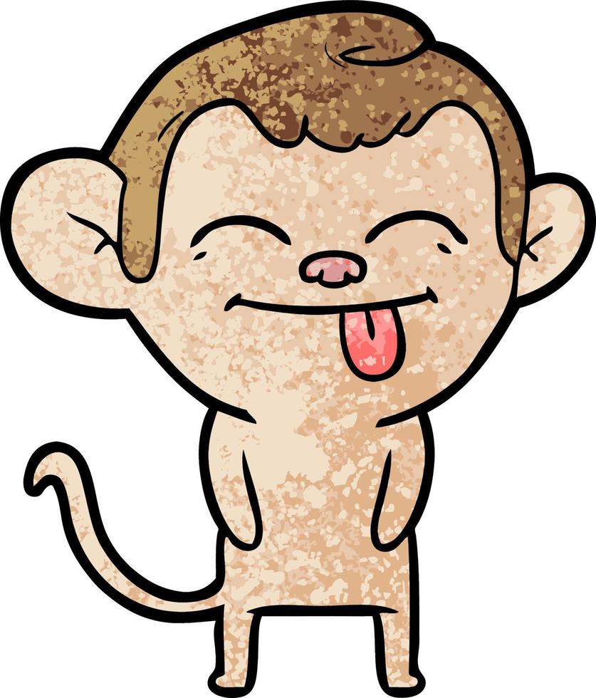 funny cartoon monkey vector