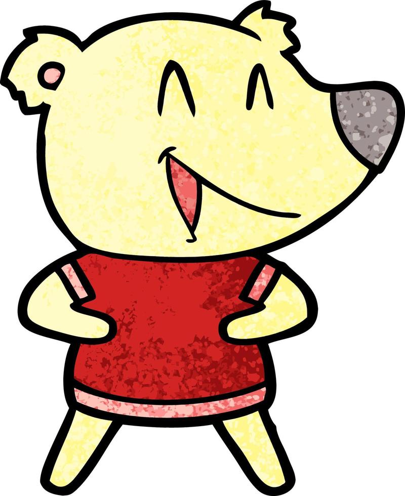 laughing bear cartoon vector