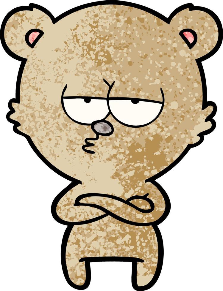 bored bear cartoon vector