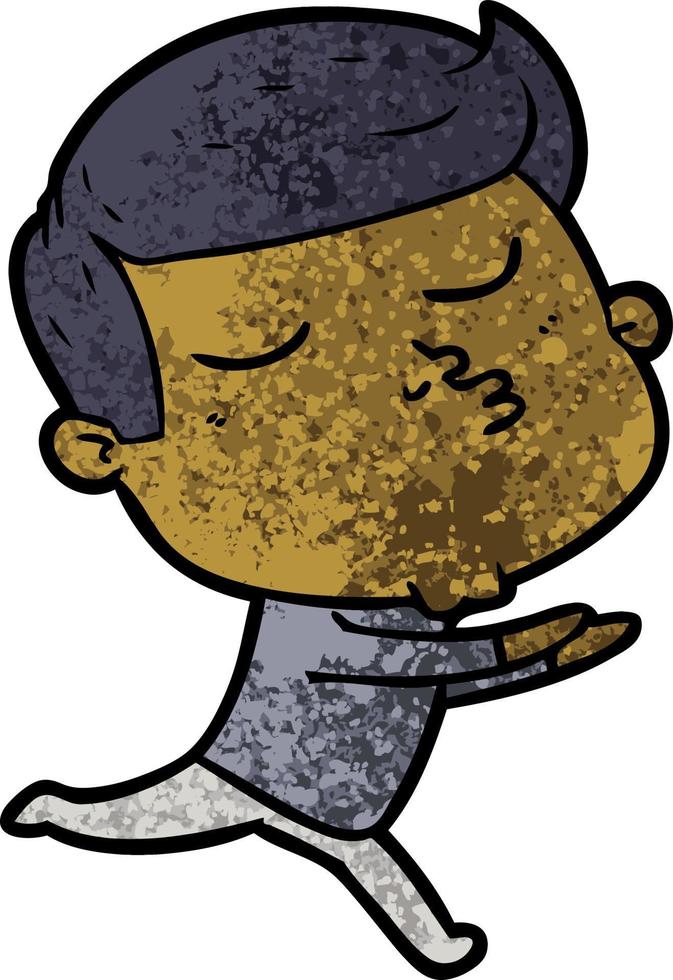cartoon model guy pouting vector