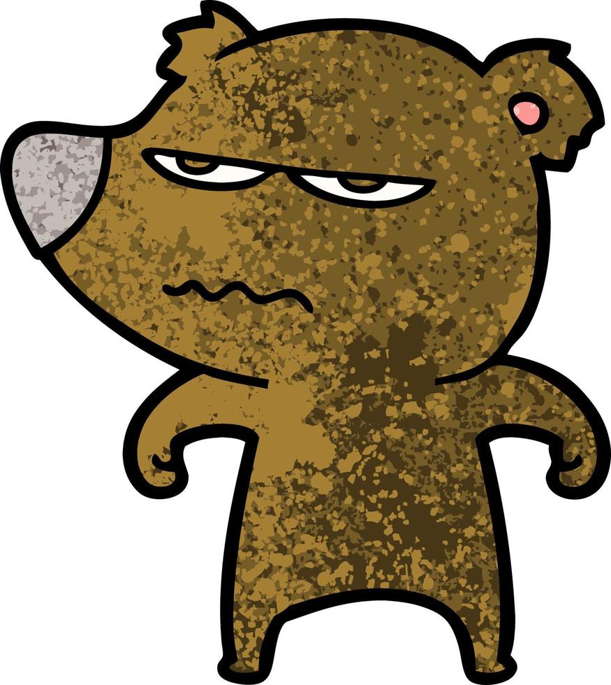 annoyed bear cartoon vector