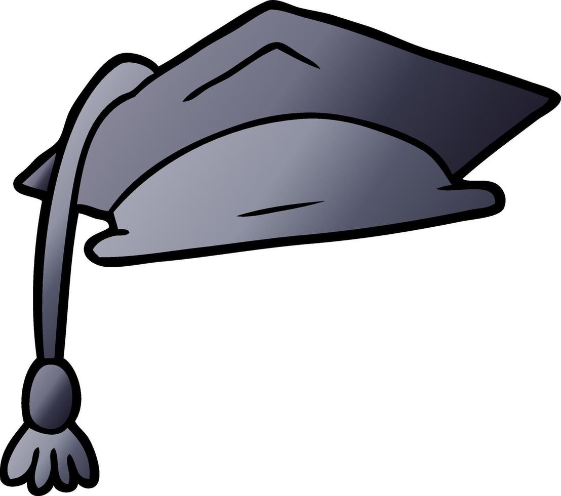 cartoon graduate cap vector