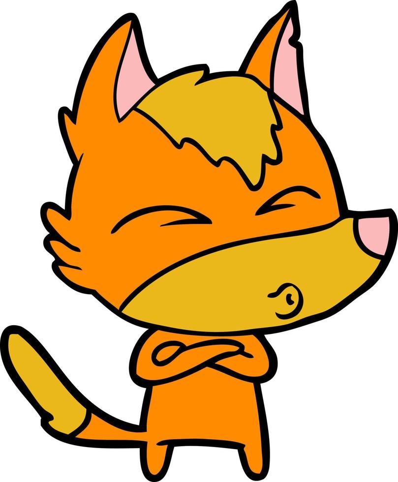 fox cartoon character vector