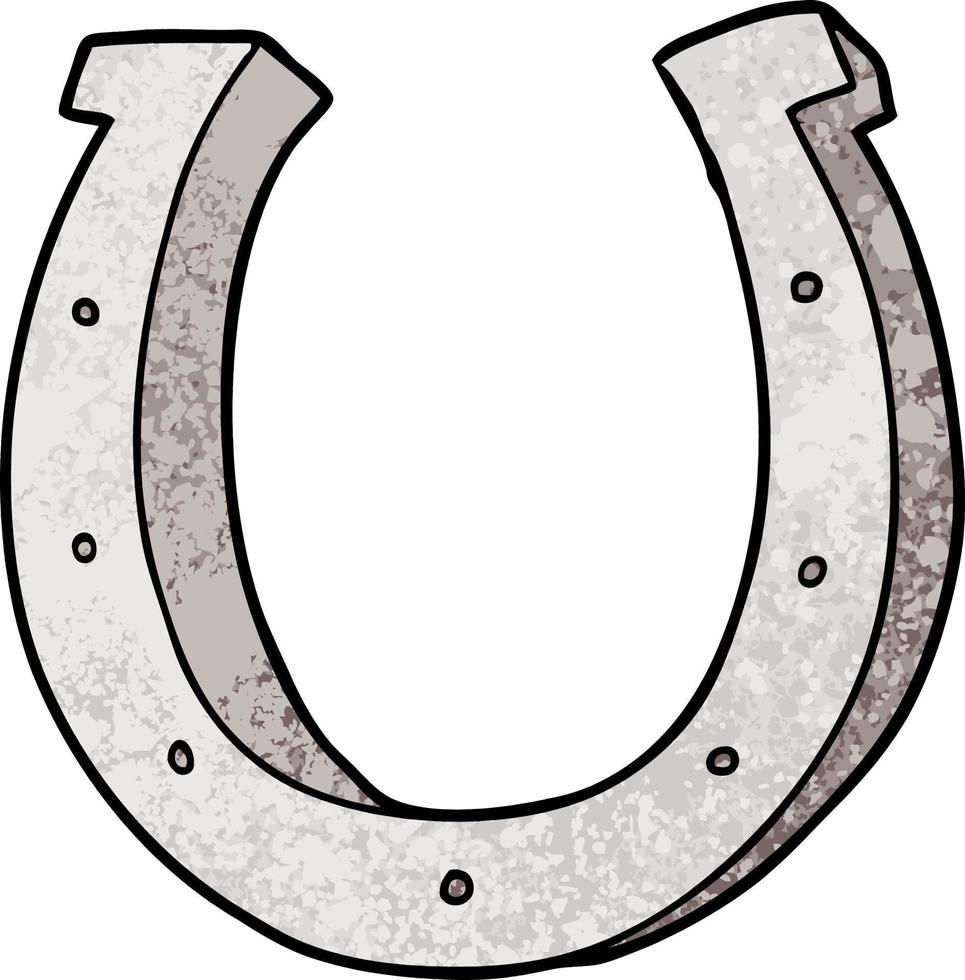 cartoon iron horse shoe vector