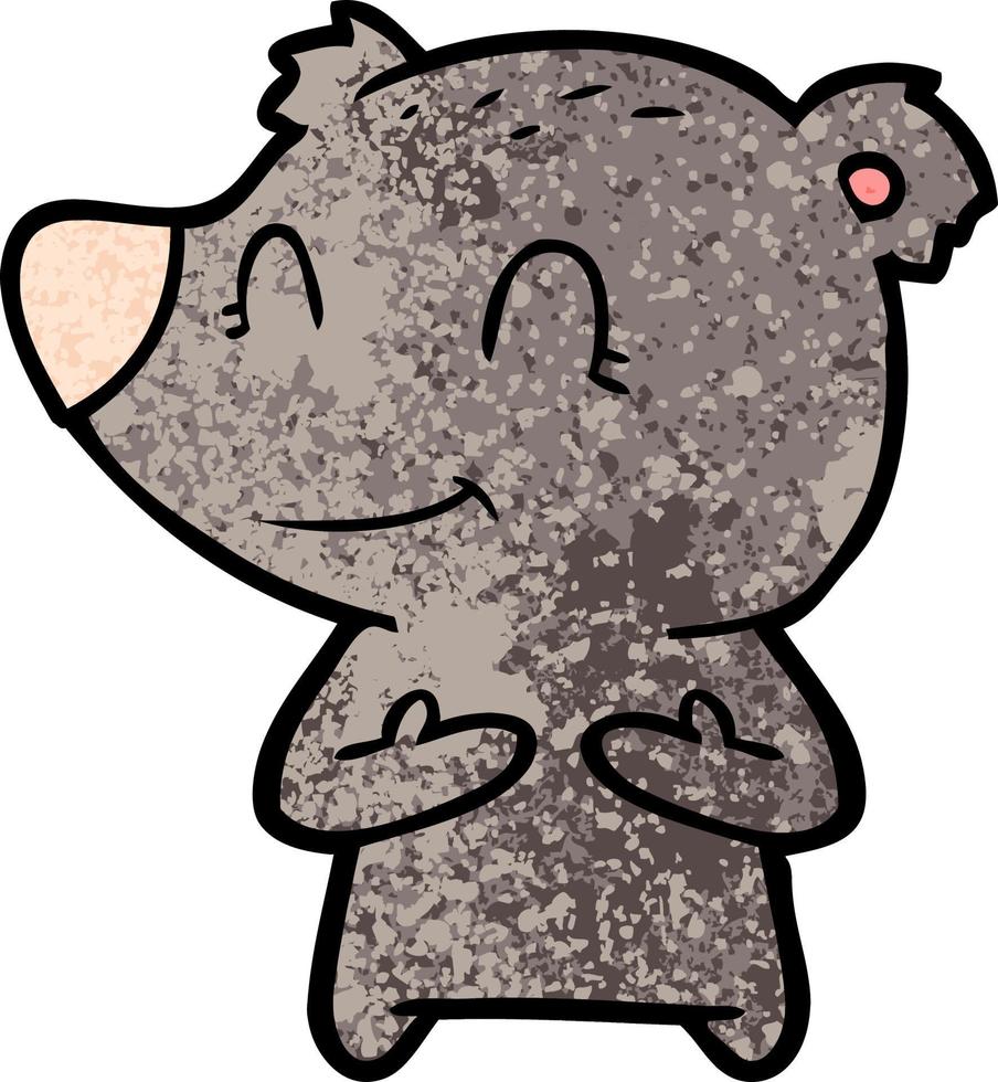 friendly bear cartoon vector