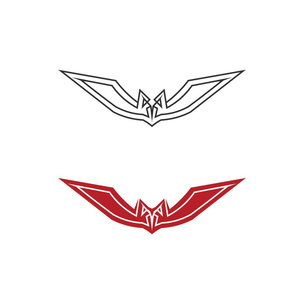 bat vector icon logo template