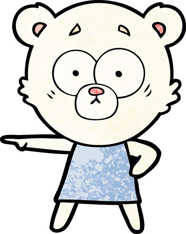 nervous polar bear cartoon vector